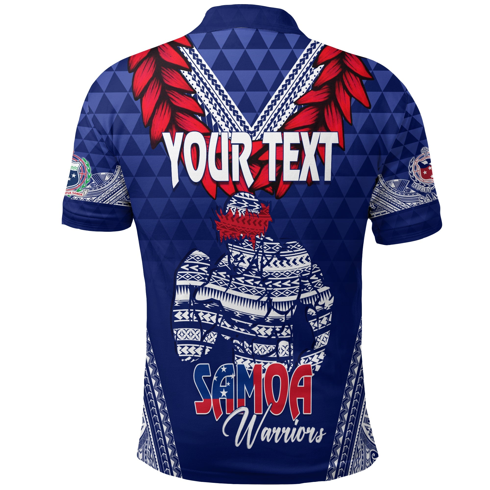 Custom Toa Samoa Polo Shirt - Ulafala Style Samoa Warriors LT7 - Polynesian Pride