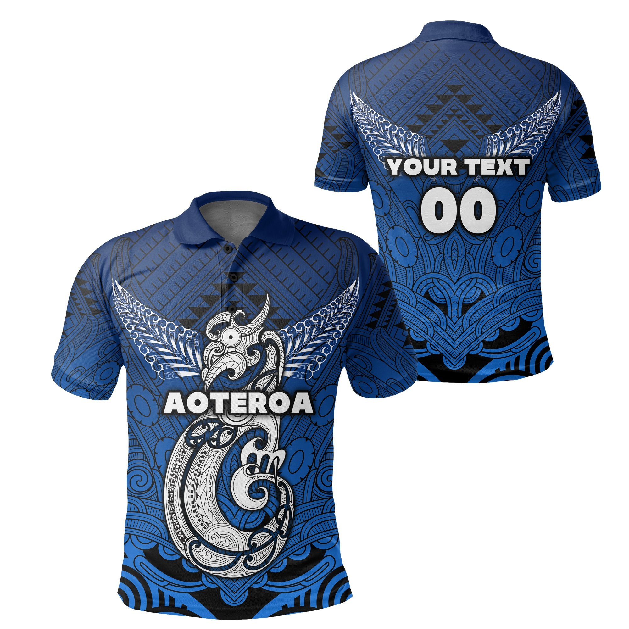 Custom New Zealand Maori Aotearoa Manania Polo Shirt Simple Sport Style LT16 Unisex Black - Polynesian Pride