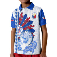 Custom Philippines Barong Polo Shirt Sun of Philippinas With Eagles LT9 - Polynesian Pride