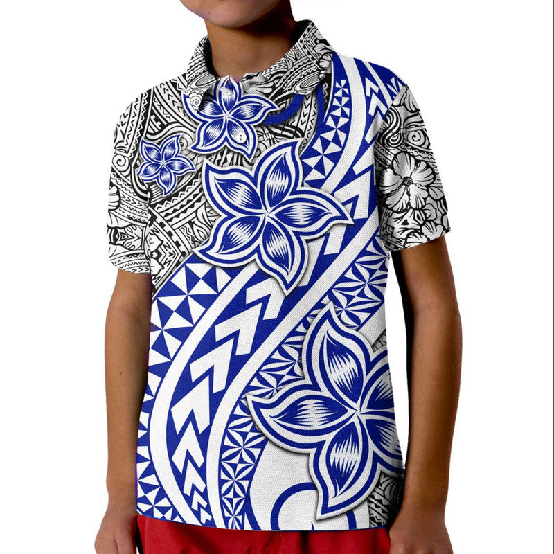 Traditional Polynesian Tribal Tattoo Retro Polo Shirt Blue LT9 - Polynesian Pride