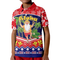 Hawaii Santa Kalikimaka Palm and Hibiscus Christmas Vibe Polo Shirt LT9 - Polynesian Pride
