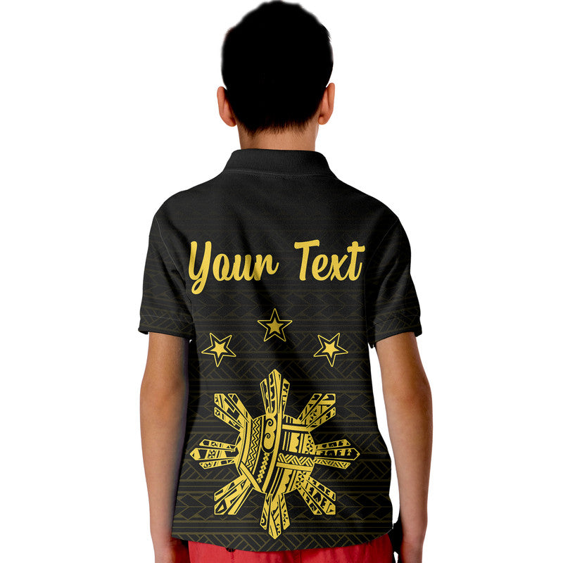 Custom Philippines Eagle Barong Polo Shirt Filipino Eight Rayed Gold Sun LT9 - Polynesian Pride