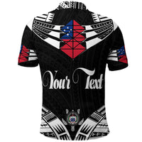 Custom Samoa Black Saturday Polo Shirt 28 Dec 1929 Visual Arts Black LT9 - Polynesian Pride
