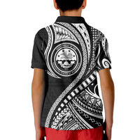 Federated States of MicronesiaPolo Shirt Black Polynesian Wave Style LT9 - Polynesian Pride