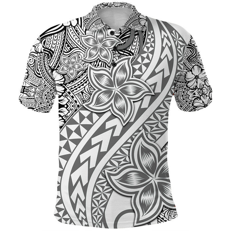 Traditional Polynesian Tribal Tattoo Retro Polo Shirt Grey LT9 Grey - Polynesian Pride
