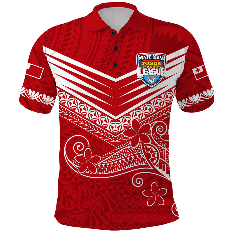 Tonga Mate Maa Rugby Kupesi Polo Shirt LT9 Red - Polynesian Pride