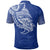 Maori Tattoo Polo Shirt Polynesian Style Blue - Polynesian Pride