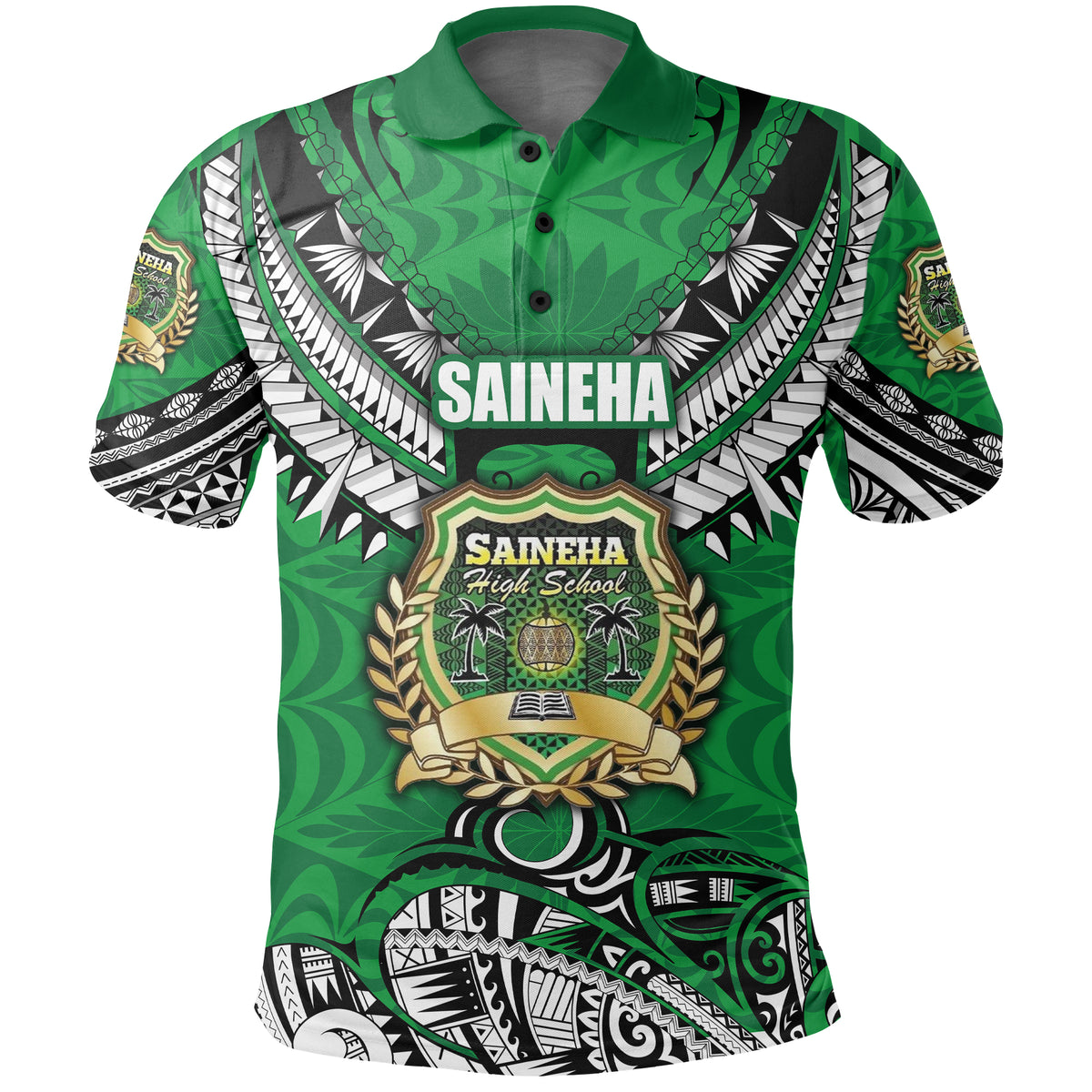 Custom Saineha Tonga Polo Shirt Polynesian Style Class of 2010 LT16 - Polynesian Pride