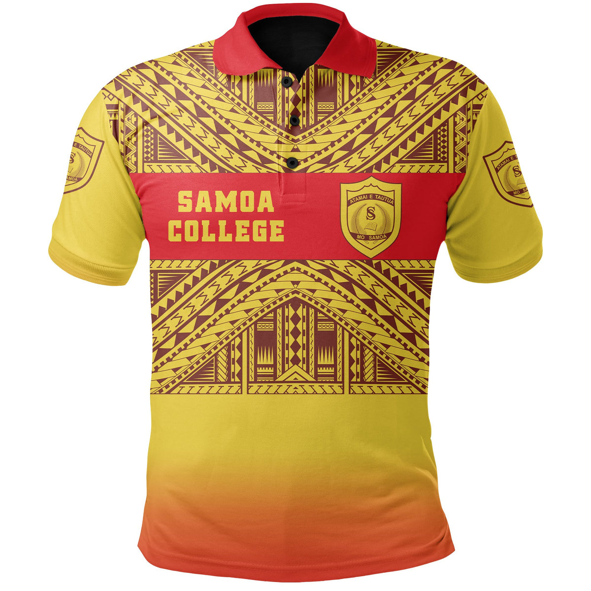 Custom Samoa College Polo Shirt Tattoo Simple Sports Style - Polynesian Pride