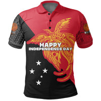 Papua New Guinea Polo Shirt Independence Day Flag Style LT16 Unisex Black - Polynesian Pride