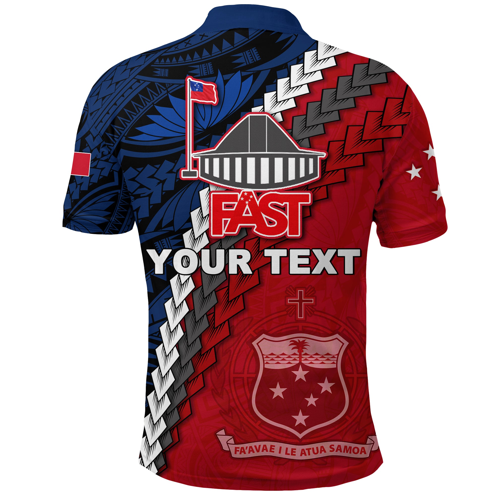 Custom F.A.S.T Samoa Polo Shirt Polynesian LT13 - Polynesian Pride