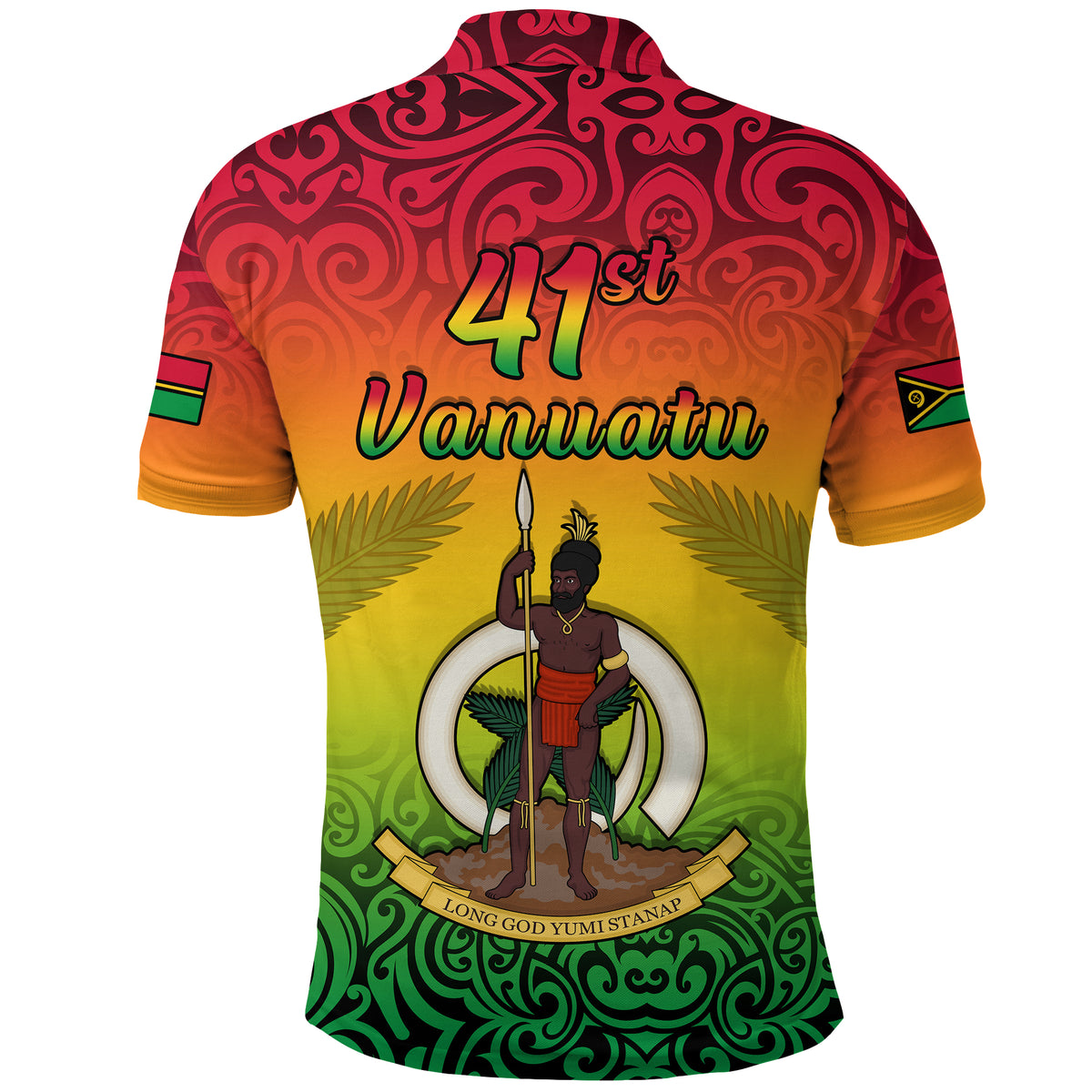 Custom Vanuatu Peaceful Polo Shirt Independence Anniversary LT13 - Polynesian Pride