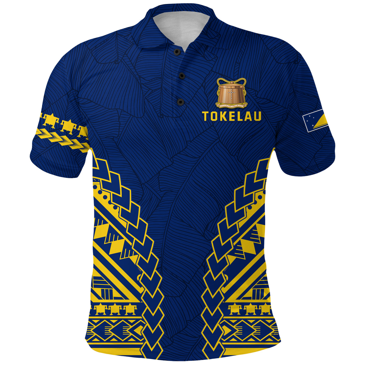 Custom Tokelau Polo Shirt Coconut Palm Leaf LT13 - Polynesian Pride
