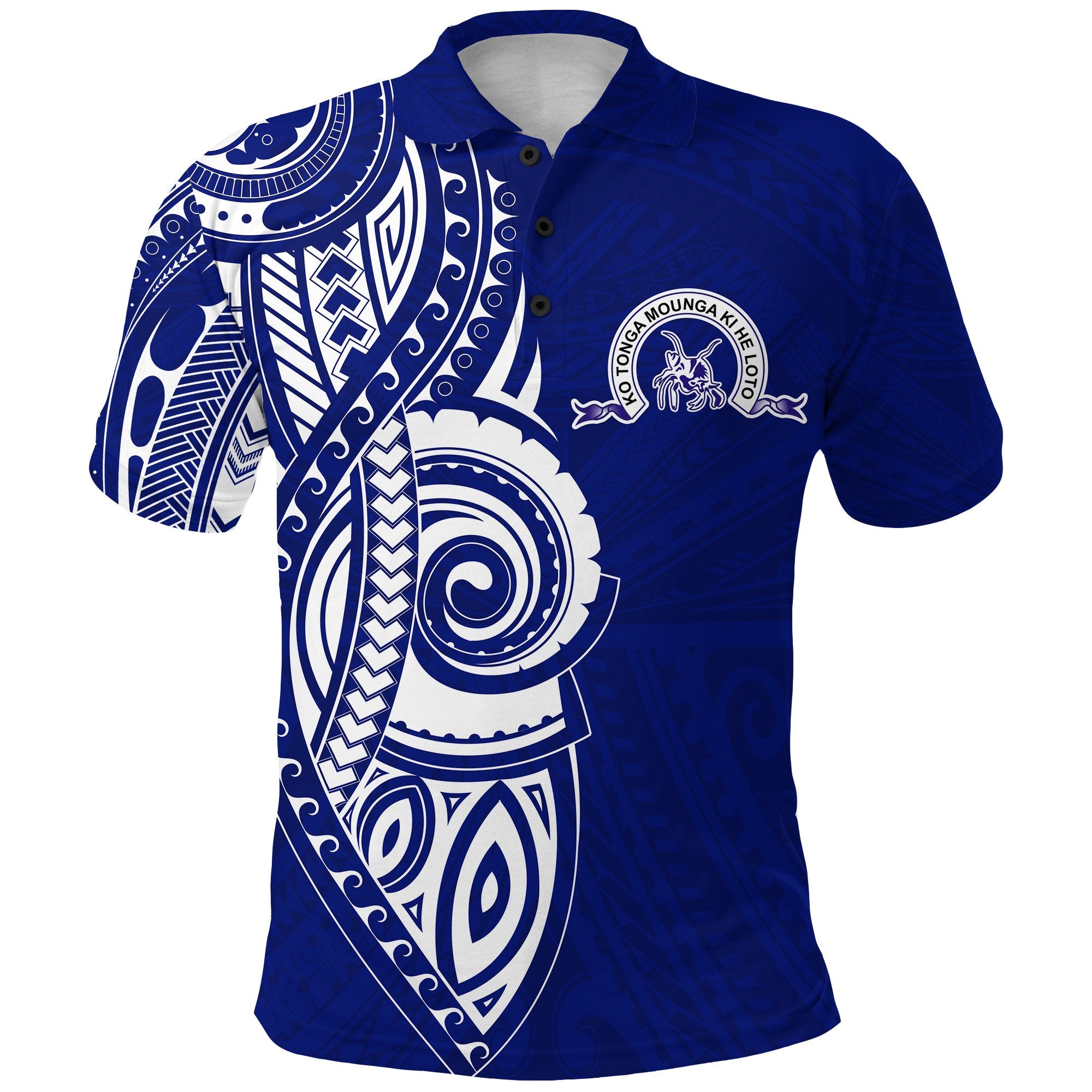 Tupou College Polo Shirt Blue - Polynesian Pride