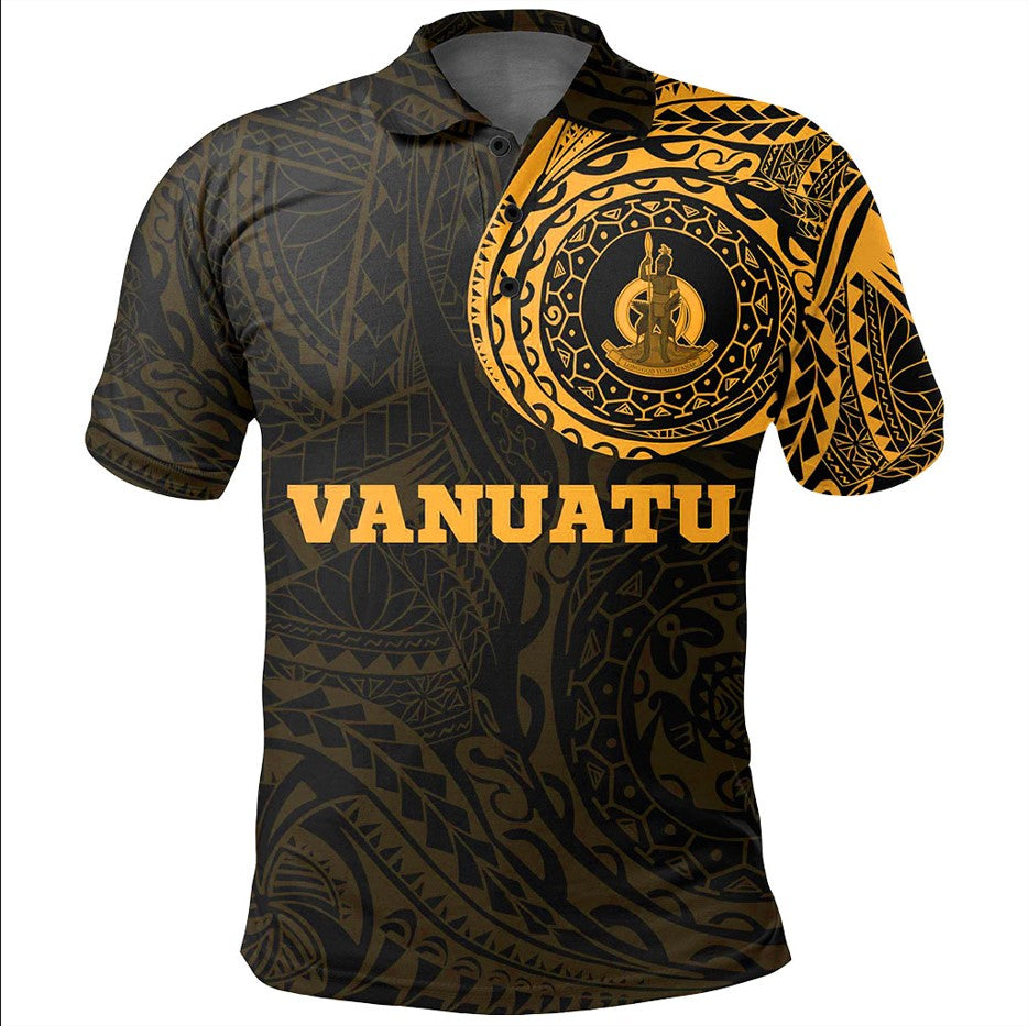 Vanuatu Province Polo Shirt Vanuatu Vanuatu Coat Of Arms Polynesian Tattoo LT9 - Polynesian Pride