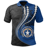 Northern Mariana Islands Polo Kanaloa Tatau Gen MP Unisex Black - Polynesian Pride