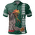 Hawaii Warrior Helmet Football Green Kakau Polo Shirt - Polynesian Pride