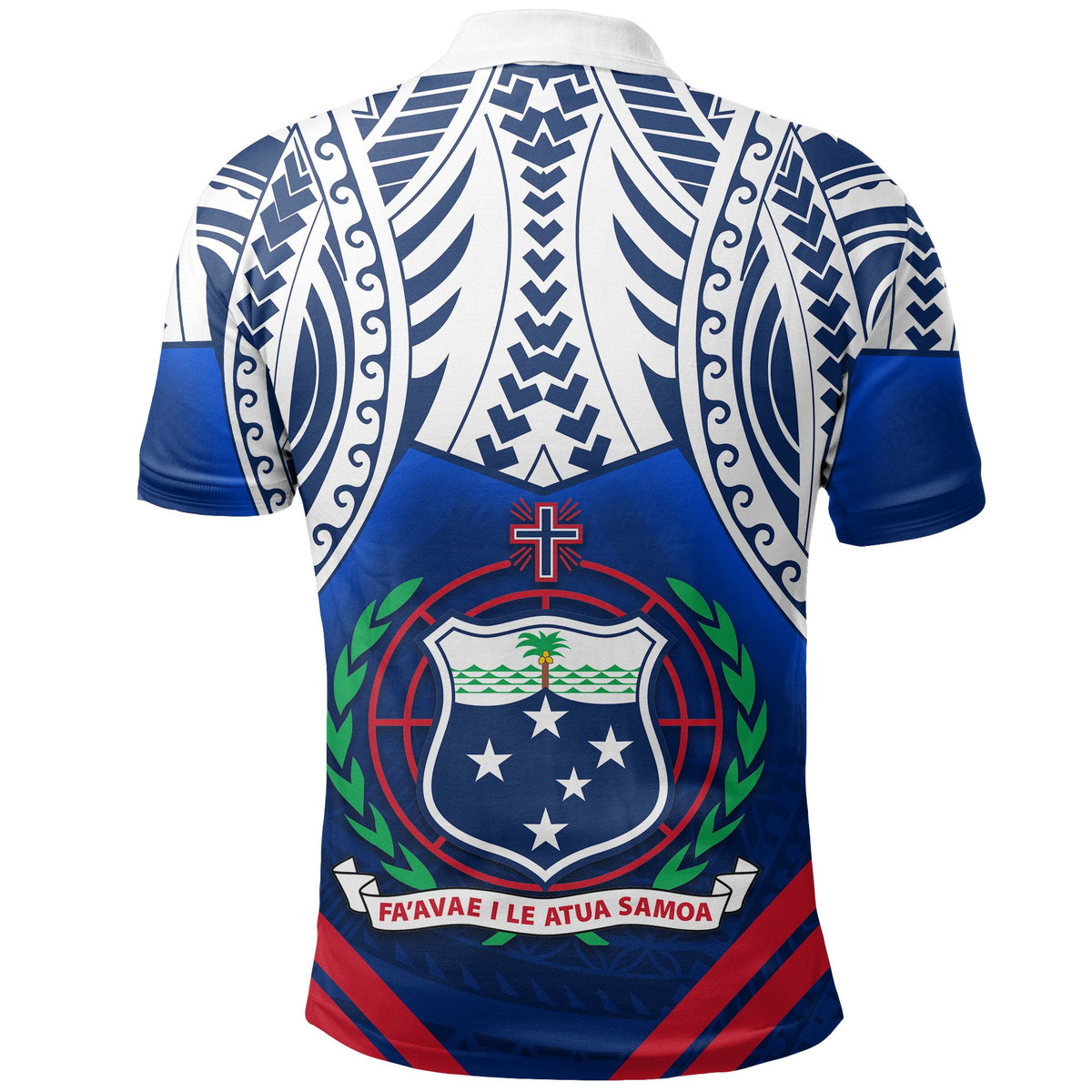 Custom Samoa Rugby Polo Shirt Tribal Pattern - Polynesian Pride