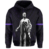 Polynesian Queen Liliuokalani Flag of Hawaii Hoodie Purple - Polynesian Pride