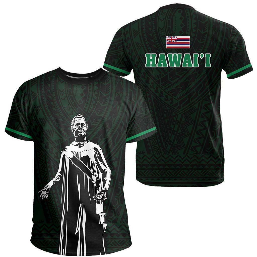 Hawaii Polynesian Queen Liliuokalani Green T Shirt Unisex Green - Polynesian Pride