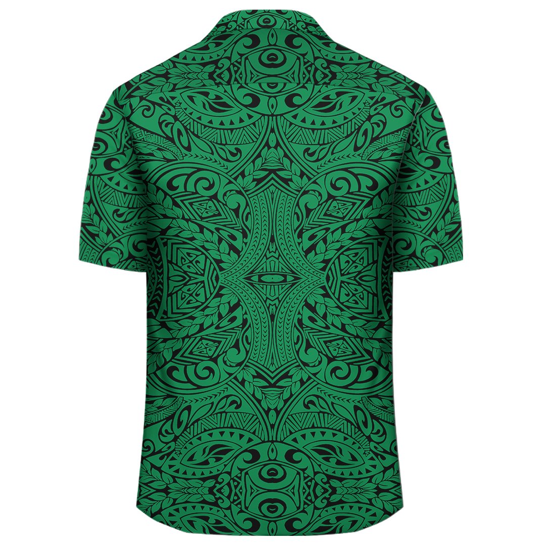 Polynesian Culture Green Hawaiian Shirt - Polynesian Pride