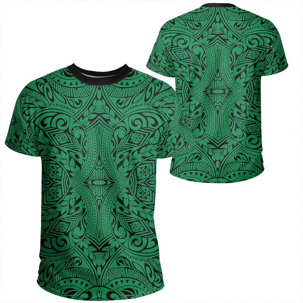 Polynesian Culture Green T Shirt Unisex Polyester - Polynesian Pride