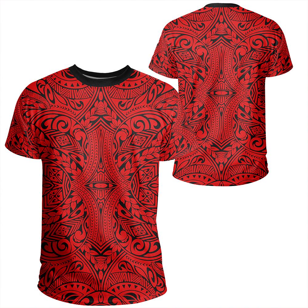 Polynesian Culture Red T Shirt Unisex Polyester - Polynesian Pride