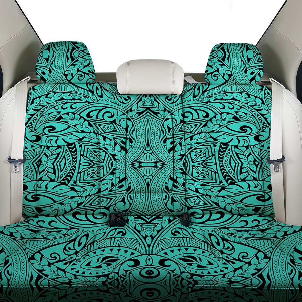 Polynesian Culture Turquoise Back Seat Cover - Polynesian Pride