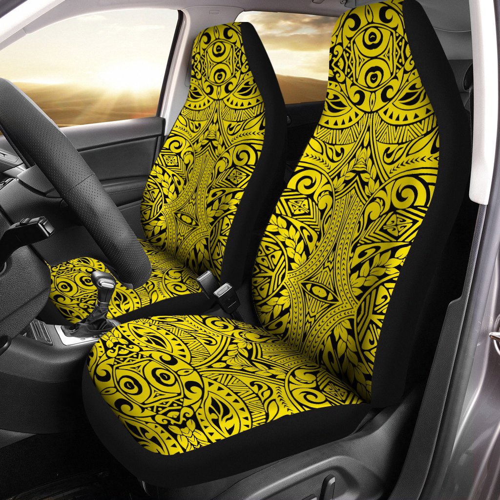 Polynesian Culture Yellow Car Seat Cover - Polynesian Pride