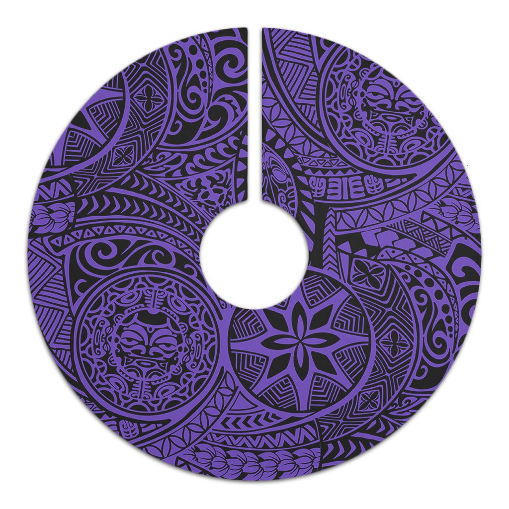 Polynesian Hawaiian Style Tribal Tattoo Violet Tree Skirt - Polynesian Pride