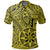 Unisex Polynesian Hawaiian Style Tribal Tattoo Yellow Polo Shirt - Polynesian Pride