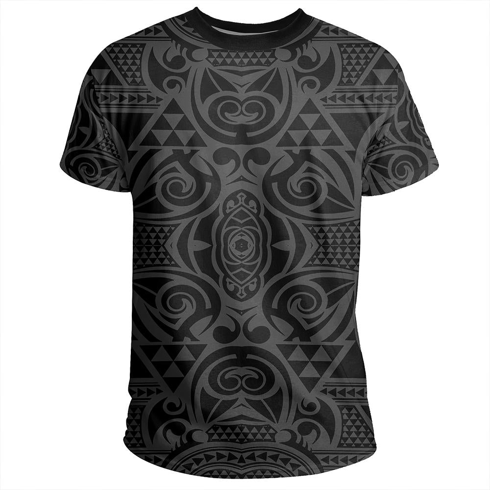 Polynesian Kakau Turtle Gray T Shirt - Polynesian Pride