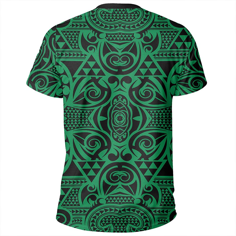 Polynesian Kakau Turtle Green T Shirt - Polynesian Pride