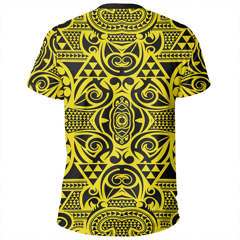 Polynesian Kakau Turtle Yellow T Shirt - Polynesian Pride
