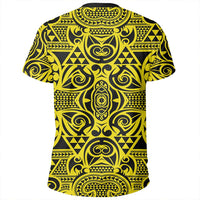 Polynesian Kakau Turtle Yellow T Shirt - Polynesian Pride