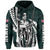 Polynesian King Hawaiian Style Tribal Tattoo Turquoise Hoodie Mega Style - Polynesian Pride