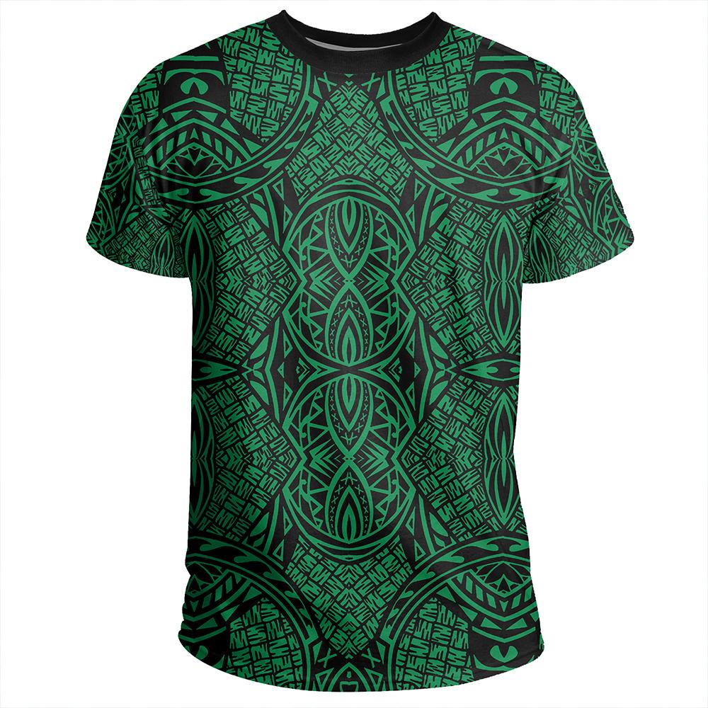 Polynesian Lauhala Mix Green T Shirt - Polynesian Pride