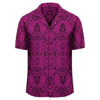 Polynesian Lauhala Mix Pink Hawaiian Shirt - Polynesian Pride