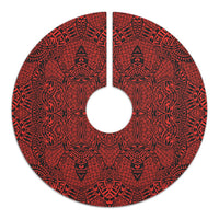 Polynesian Lauhala Mix Red Tree Skirt - Polynesian Pride