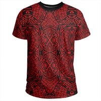 Polynesian Lauhala Mix Red T Shirt - Polynesian Pride