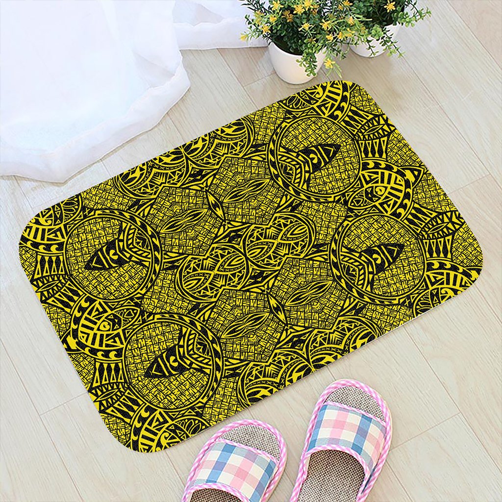 Polynesian Lauhala Mix Yellow Hawaii Door Mat Door Mat Yellow - Polynesian Pride