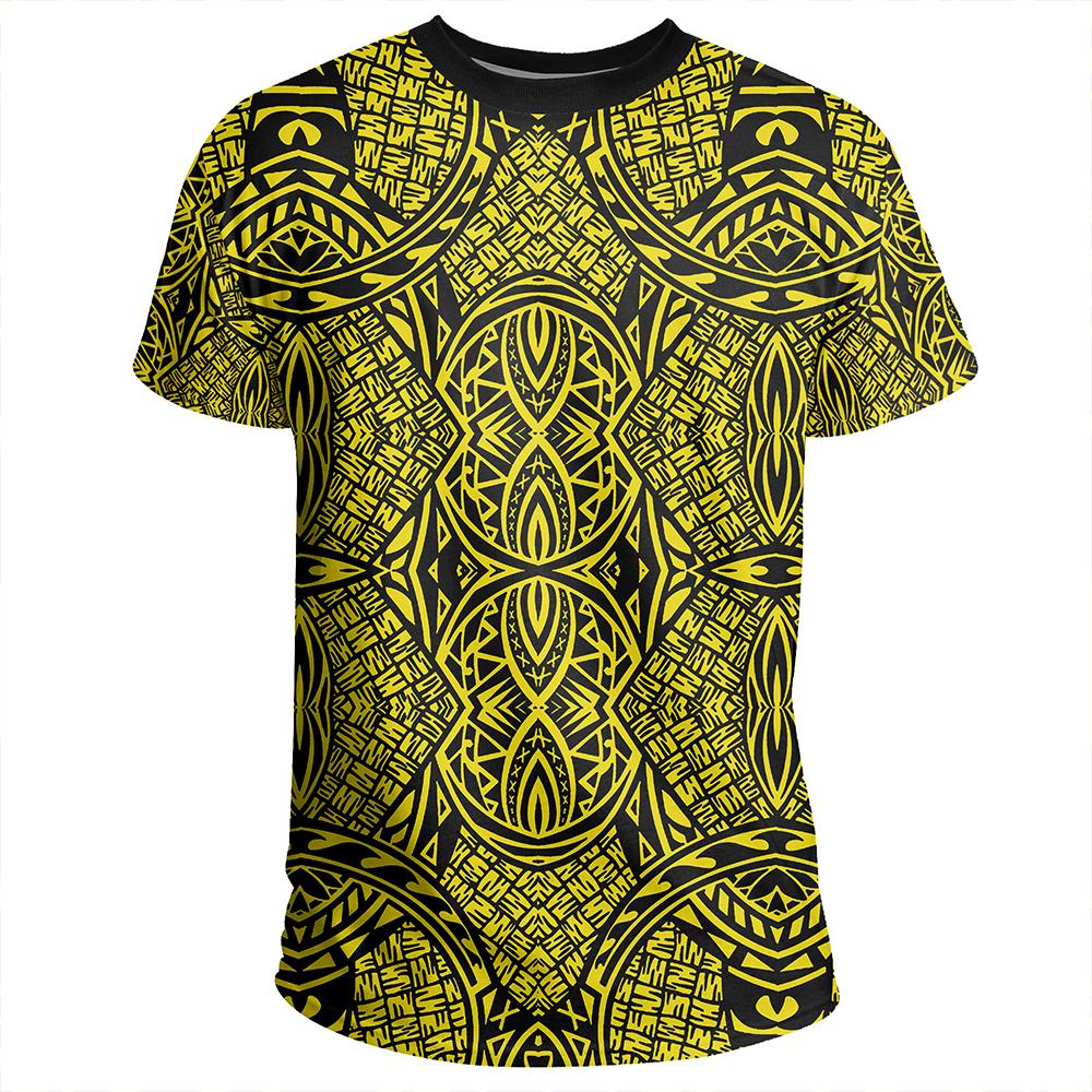 Polynesian Lauhala Mix Yellow T Shirt - Polynesian Pride