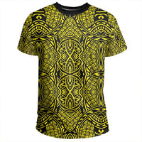 Polynesian Lauhala Mix Yellow T Shirt - Polynesian Pride