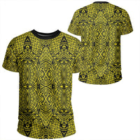 Polynesian Lauhala Mix Yellow T Shirt Unisex Polyester - Polynesian Pride