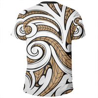 Polynesian Maori Ethnic Ornament Gold T Shirt - Polynesian Pride