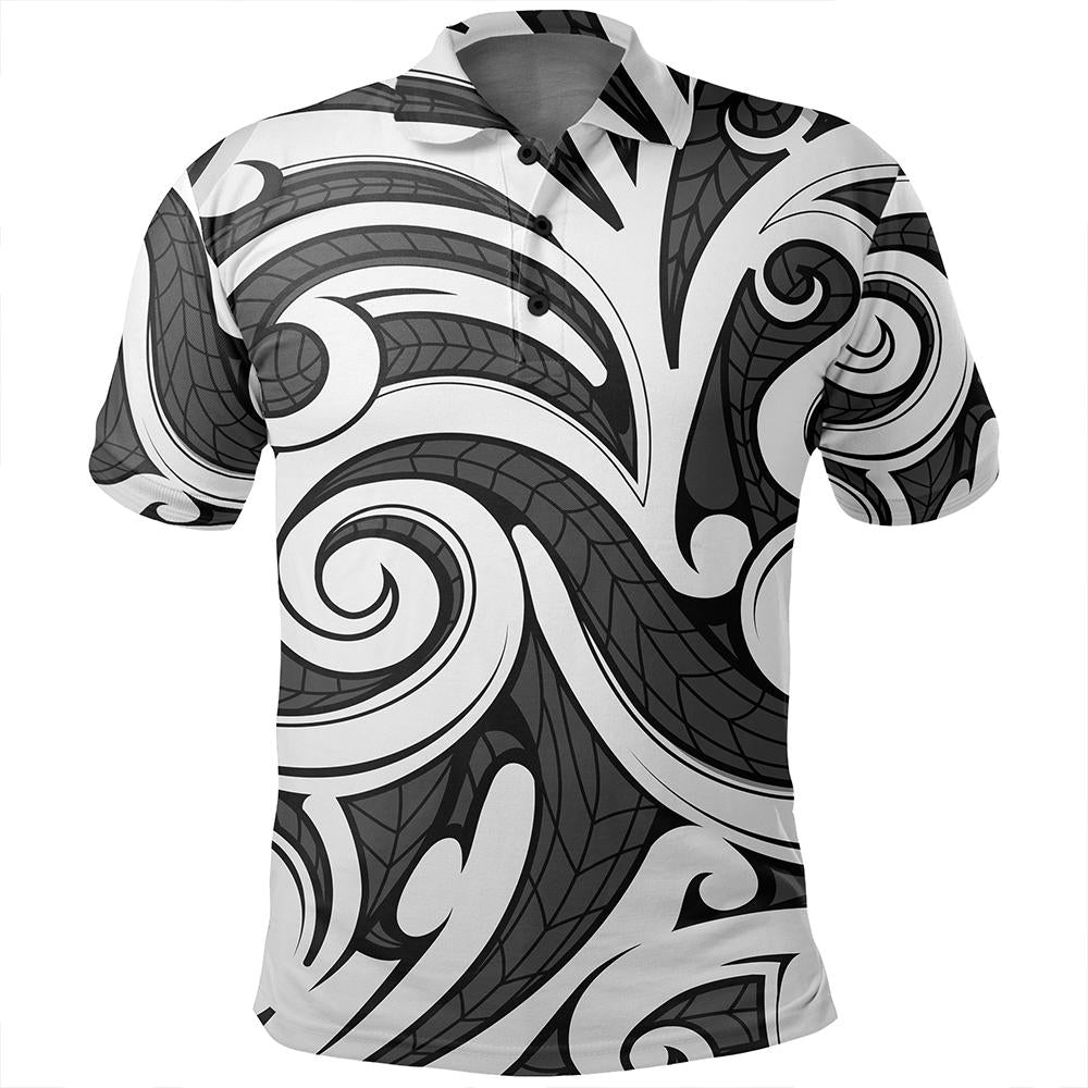 Unisex Polynesian Maori Ethnic Ornament Gray Polo Shirt - Polynesian Pride