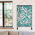 Polynesian Maori Ethnic Ornament Turquoise Hanging Poster - AH Hanging Poster 50 x 75 cm Cotton And Linen - Polynesian Pride