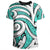 Polynesian Maori Ethnic Ornament Turquoise T Shirt - Polynesian Pride