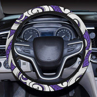 Polynesian Maori Ethnic Ornament Violet Hawaii Steering Wheel Cover with Elastic Edge - Polynesian Pride