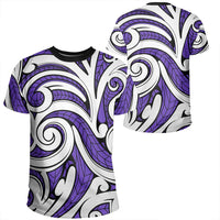 Polynesian Maori Ethnic Ornament Violet T Shirt Unisex Polyester - Polynesian Pride